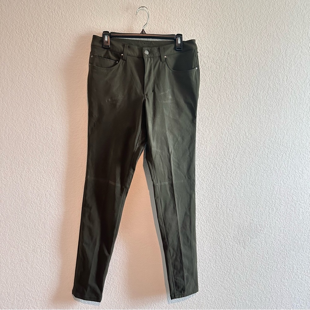 Men’s Lululemon Green ABC Slim-Fit 5 Pocket Warpstreme Pant Size 30 FLAWED
